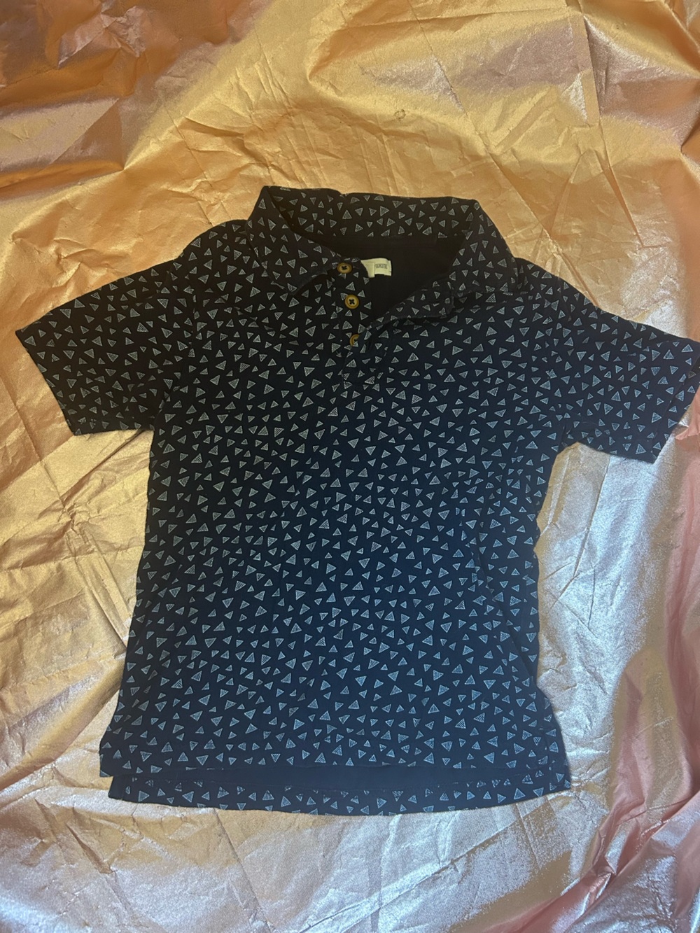 Tucker + Tate Navy Polo with White Triangle Print
